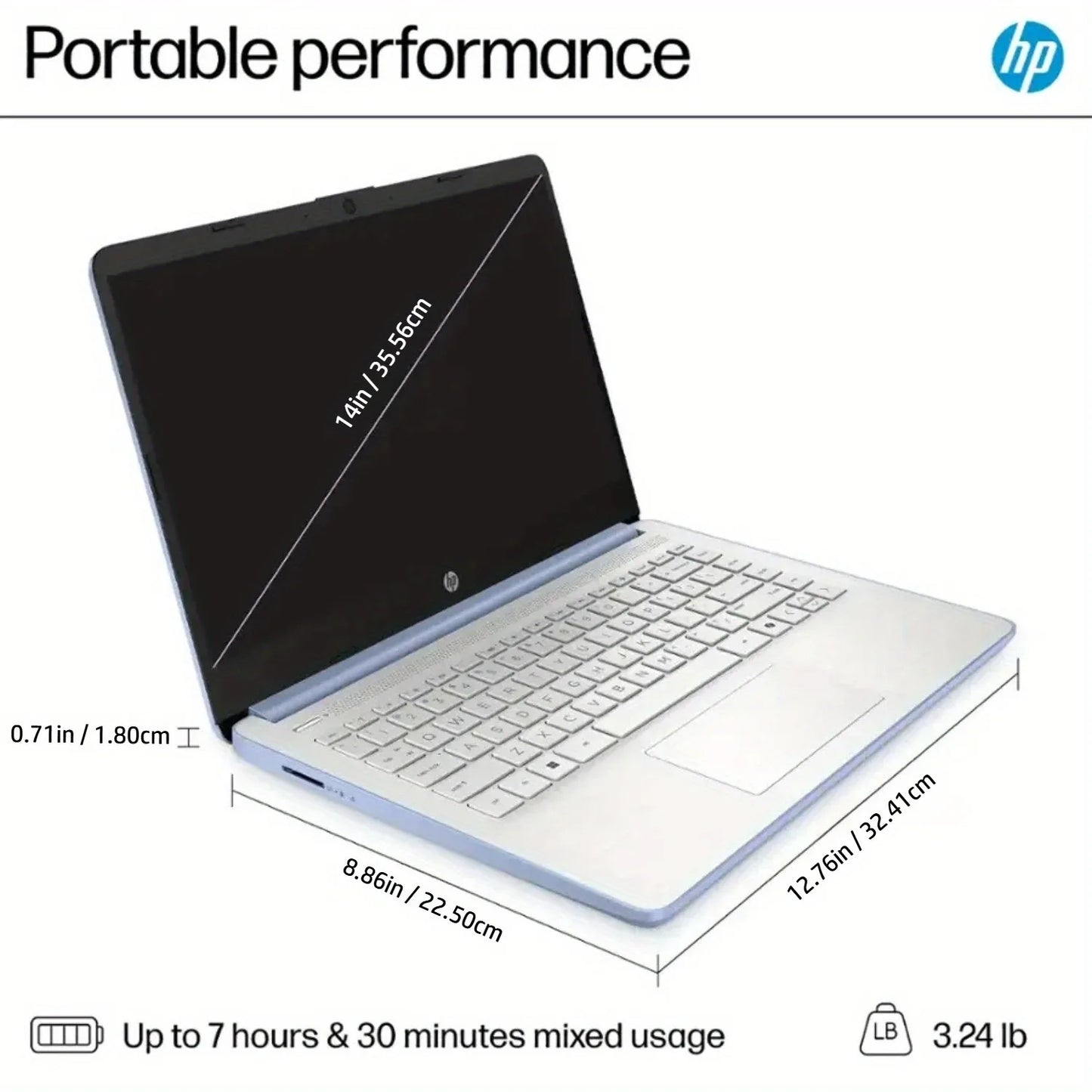 HP 14" HD LED Ultra Light Laptop