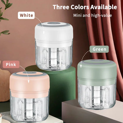 Electric Meat Grinder & Garlic Crusher