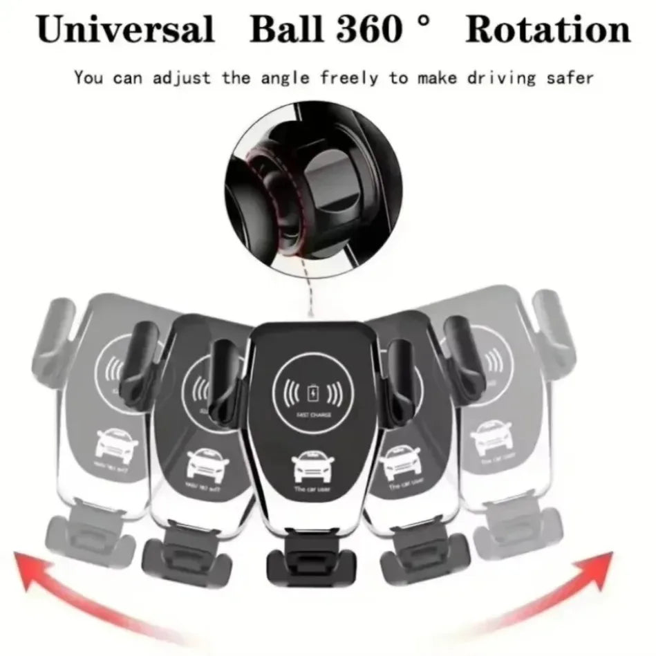 15W Fast Car Wireless Charger for iPhone & Samsung