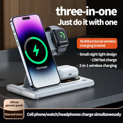 15W Wireless Charger Stand 3 in 1 For iPhone