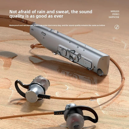 Magnetic Sport Neck‑Hanging Earbuds with Mic