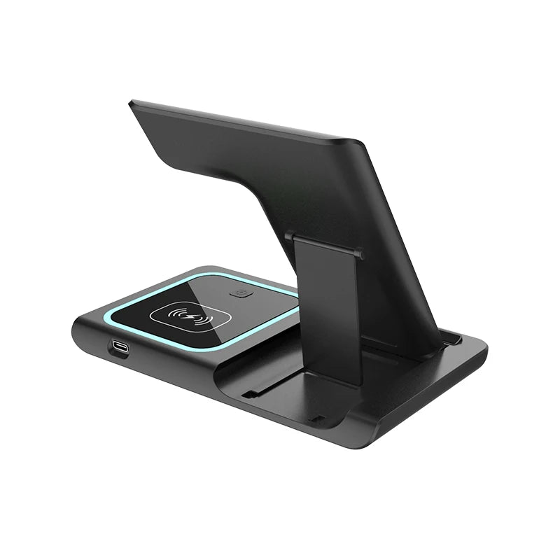 3 in 1 Wireless Charging Station Travel Charging Pad