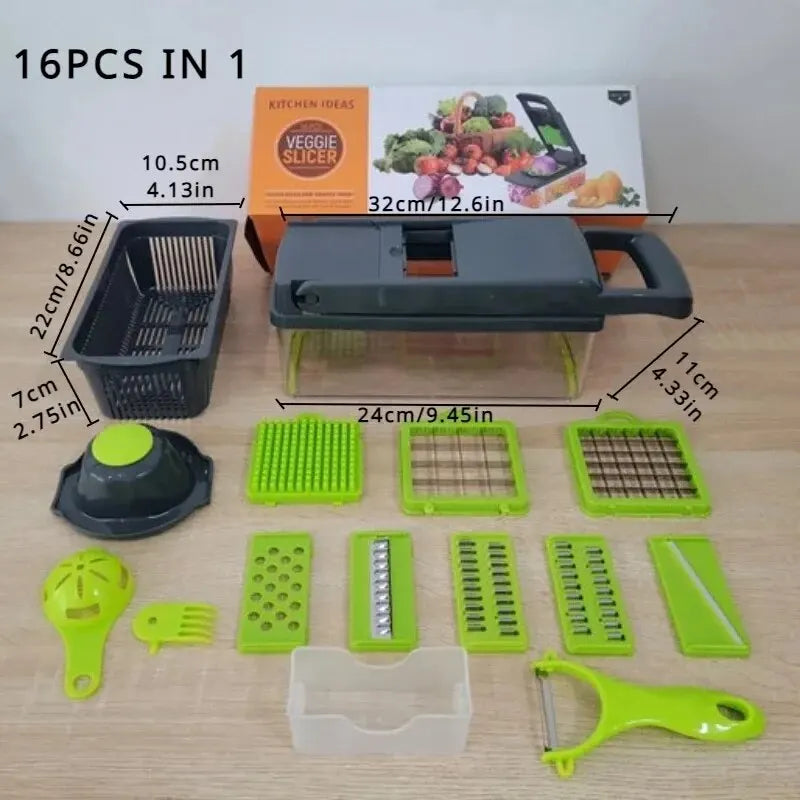 16pcs Multifunctional Kitchen Food Cutter