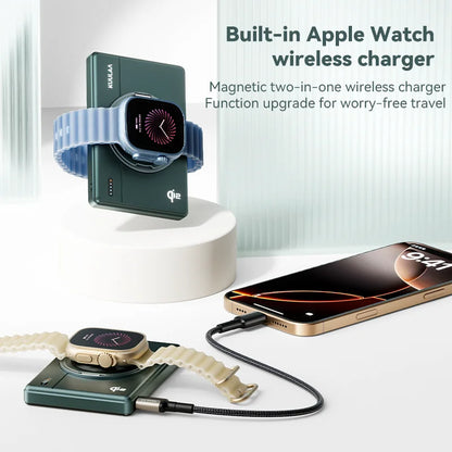 Qi2 30W Magnetic Power Bank with Stand