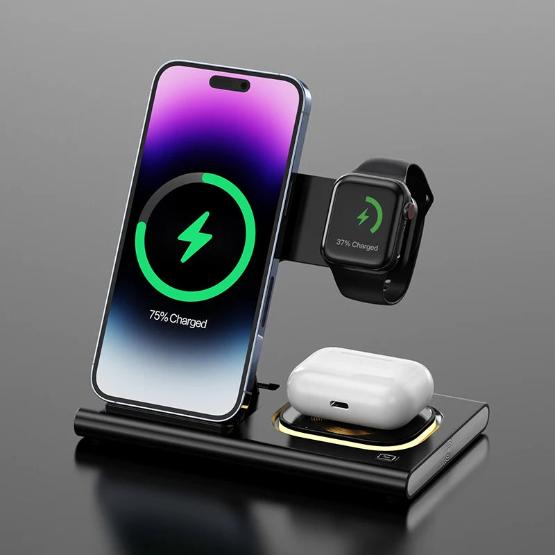 15W Wireless Charger Stand 3 in 1 For iPhone