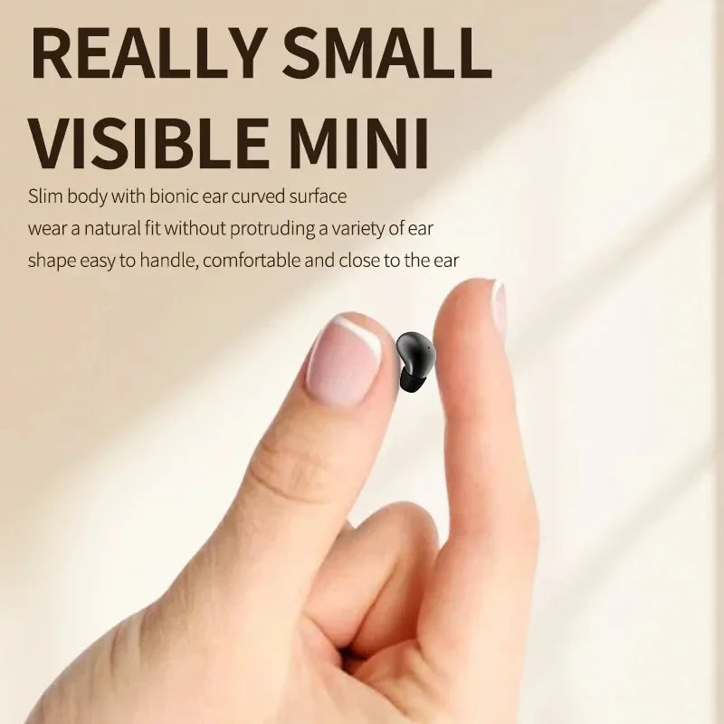 Noise Reduction Mini Invisible Wireless Bluetooth Earphones