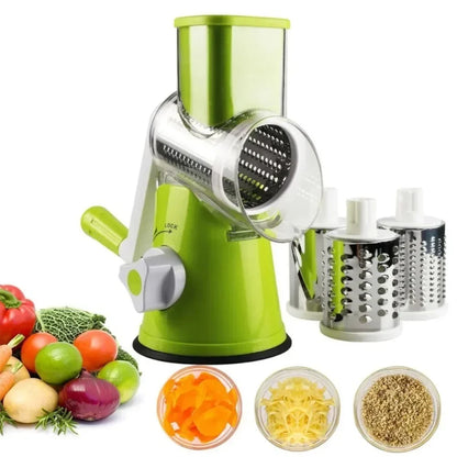 Vegetable Cutter & Slicer with 3 Sharp Drums