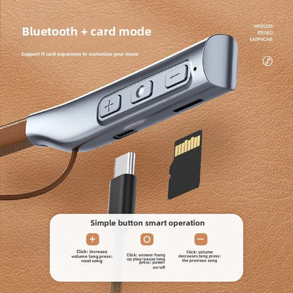 Magnetic Sport Neck‑Hanging Earbuds with Mic