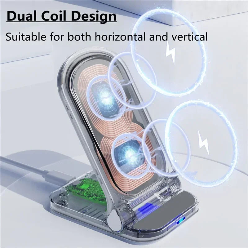 Foldable Wireless 30W Charger Stand for All Phones