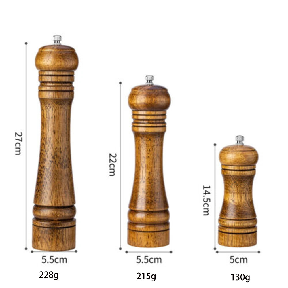 1PC Wooden Cooking Salt Pepper Grinder