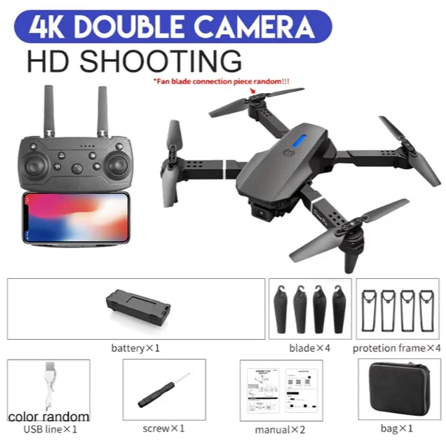 4K 1080P Wide Angle HD Camera RC Drone