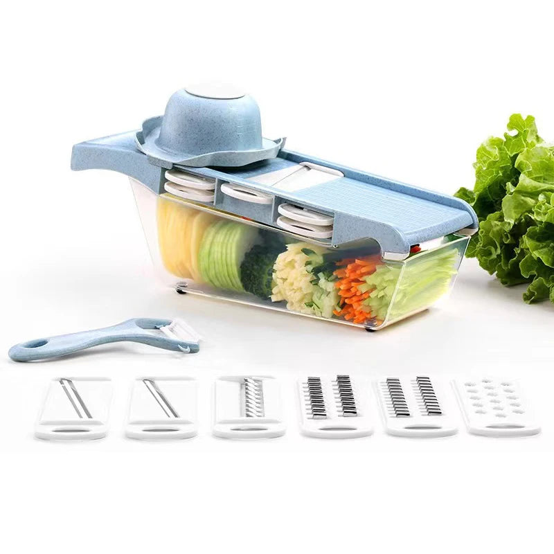 Multifunctional Vegetable Cutter with Steel Blade Slicer